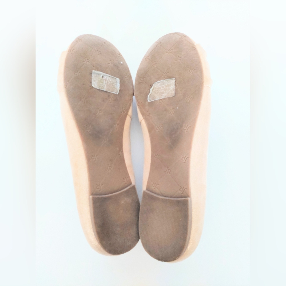 Jack Rogers Holly Gold Knot Scalloped Metallic Ballet Flats Size 6M - Picture 8 of 8